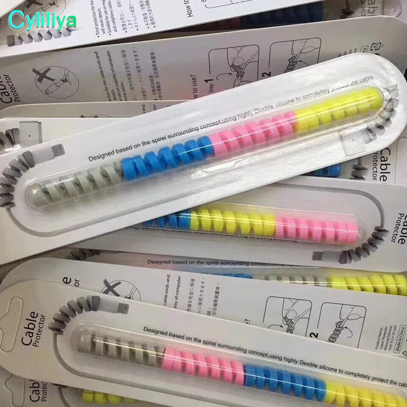 100pcs Cellphone Cable Protector 4 in 1 Mini Cute Colorful Charging Data Line Cord spiral Silicone Winder Protection Cover
100pcs Cellphone Cable Protector 4 in 1 Mini Cute Colorful Charging Data Line Cord spiral Silicone Winder Protection Cover