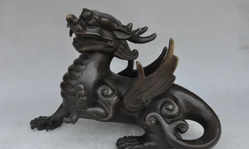17"china fengshui bronze evil spirits wing beast Brave troops Pixiu lucky statue
17"china fengshui bronze evil spirits wing beast Brave troops Pixiu lucky statue