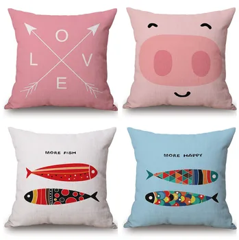 Fish Sheep Linen Cotton Pillow Cover Heart Home Decor Cushions Cover Decorative Throw Pillows Pillowcase
Fish Sheep Linen Cotton Pillow Cover Heart Home Decor Cushions Cover Decorative Throw Pillows Pillowcase