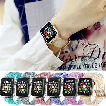 Sports Watch Band Strap Glitter Bling Bracelet for Apple Watch iWatch Series 1/2/3/4 38/40mm and 42/44mm Smart Watch Straps
Sports Watch Band Strap Glitter Bling Bracelet for Apple Watch iWatch Series 1/2/3/4 38/40mm and 42/44mm Smart Watch Straps