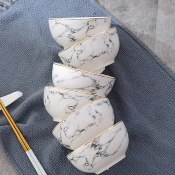 Phnom Penh marble bowl set, home rice bowl, North European creative tableware bowl, salad bowl, large bowl. 
Phnom Penh marble bowl set, home rice bowl, North European creative tableware bowl, salad bowl, large bowl.