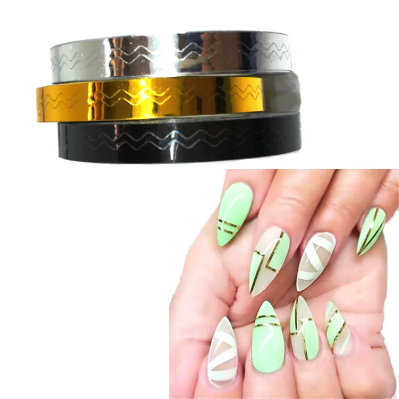 5mm Wider Adhesive Wave Line Nail Striping Tape Decals 3d Nailart Supplies Charms Variety Tips Gold Decorations Foil Stickers
5mm Wider Adhesive Wave Line Nail Striping Tape Decals 3d Nailart Supplies Charms Variety Tips Gold Decorations Foil Stickers