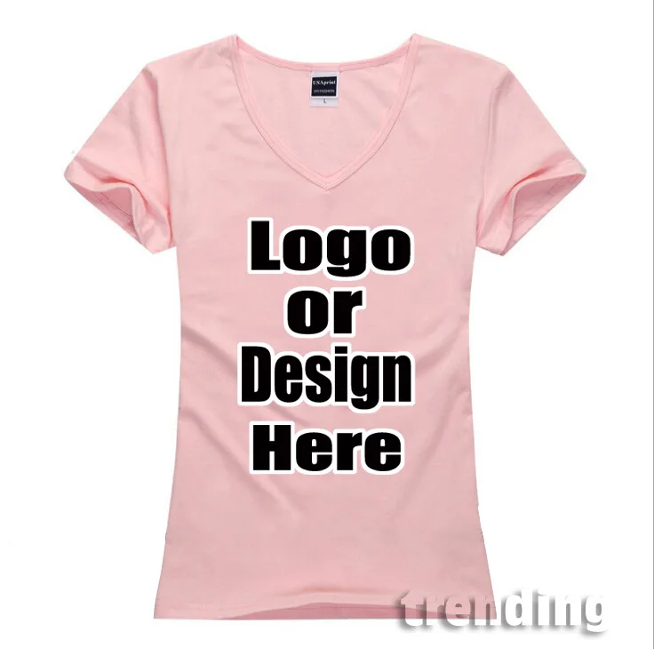 Cotton women lady V collar cslim girl custom Personalized logo DIY customized pattern brand Top Tee Camiseta T-Shirt Tee top
Cotton women lady V collar cslim girl custom Personalized logo DIY customized pattern brand Top Tee Camiseta T-Shirt Tee top