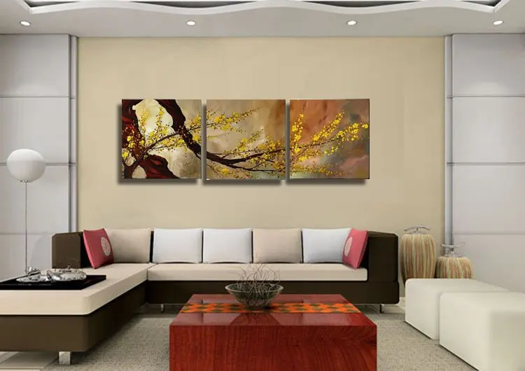 Yellow plum blossom modern flowers modern triptych Wall art painting for home decor
Yellow plum blossom modern flowers modern triptych Wall art painting for home decor