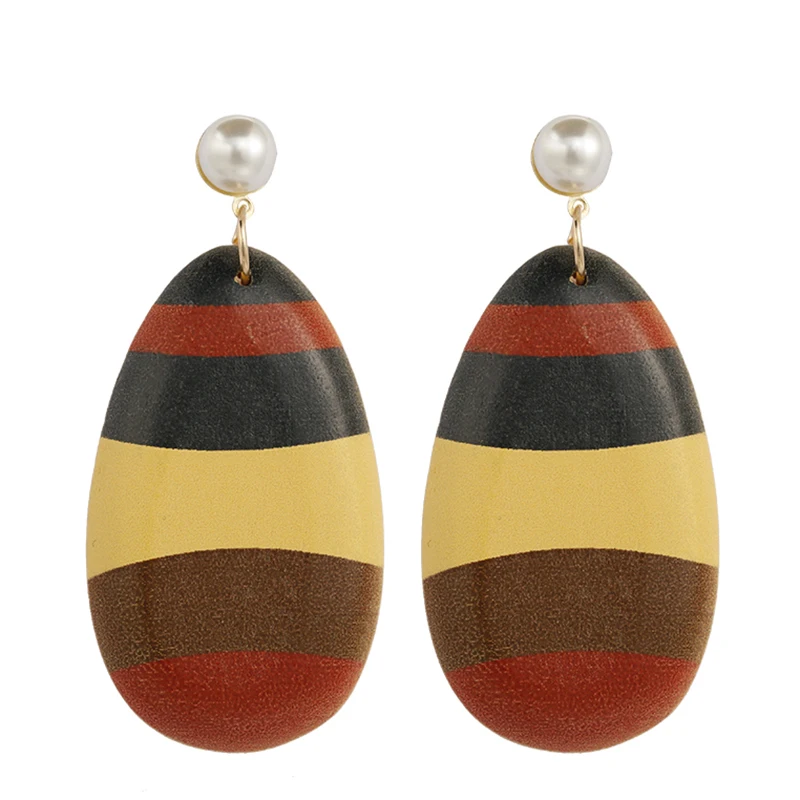 AENSOA Natural Wood Earrings Colorful Stripe Water Drop Earrings Exaggerated Harajuku Statement Long Big Earrings For Women Girl
AENSOA Natural Wood Earrings Colorful Stripe Water Drop Earrings Exaggerated Harajuku Statement Long Big Earrings For Women Girl