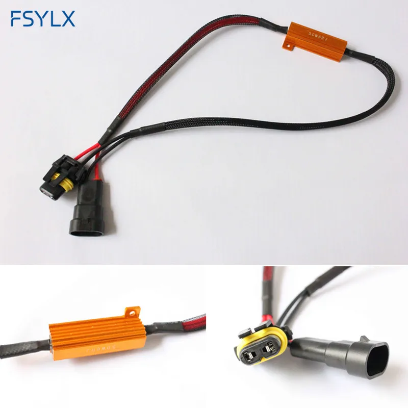 FSYLX 2PC 9006 9005 H11 H9 H8 H7 H1 H3 Car LED Warning Canceller cable HB4 9006 LED fog lamps Canbus Load Resistor harness 50W
FSYLX 2PC 9006 9005 H11 H9 H8 H7 H1 H3 Car LED Warning Canceller cable HB4 9006 LED fog lamps Canbus Load Resistor harness 50W