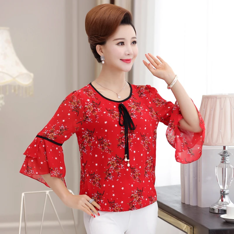 NIFULLAN New Bohemian Floral Blouse Women Ruffles Chiffon Three Quarter Flare Sleeve Summer Print O-Neck Shirts Girls Top 5XL
NIFULLAN New Bohemian Floral Blouse Women Ruffles Chiffon Three Quarter Flare Sleeve Summer Print O-Neck Shirts Girls Top 5XL