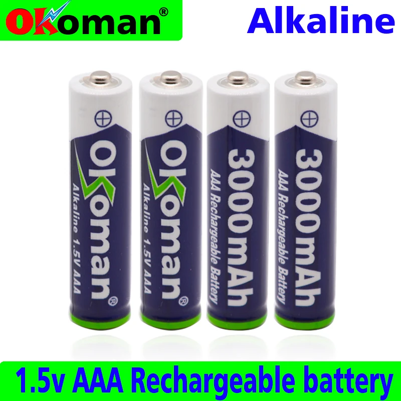 Okoman AAA Battery 3000mah 1.5V Alkaline AAA rechargeable battery for Remote Control Toy light Batery free shipping
Okoman AAA Battery 3000mah 1.5V Alkaline AAA rechargeable battery for Remote Control Toy light Batery free shipping