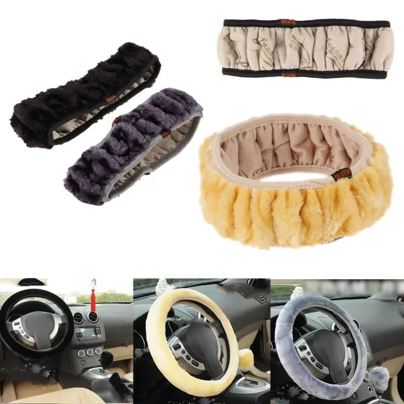 1 PCS Universal Soft Wool Plush Winter Car Steering Wheel Cover Universal Auto Supplies Car styling Car Interior Accessories
1 PCS Universal Soft Wool Plush Winter Car Steering Wheel Cover Universal Auto Supplies Car styling Car Interior Accessories