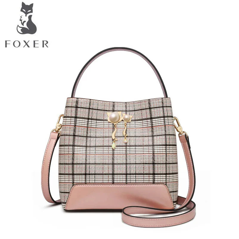 FOXER 2019 New women leather bag luxury handbags designer Bucket bag leather shoulder bag fashion women leather handbags
FOXER 2019 New women leather bag luxury handbags designer Bucket bag leather shoulder bag fashion women leather handbags
