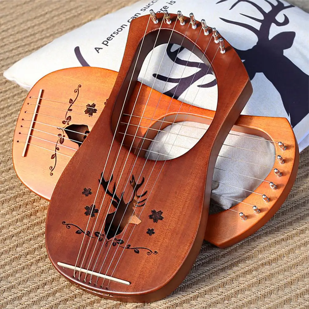 Dragonpad 7 Strings Mahogany Wood Harp Lyre with String 7 tone C Key Wooden Harp Stringed Musical Instrument
Dragonpad 7 Strings Mahogany Wood Harp Lyre with String 7 tone C Key Wooden Harp Stringed Musical Instrument
