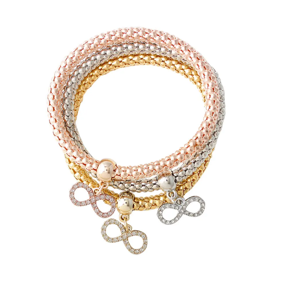Simple fashion jewelry, hollow bow, three colors, a set of popcorn bracelet for women jewelry hot sale
Simple fashion jewelry, hollow bow, three colors, a set of popcorn bracelet for women jewelry hot sale