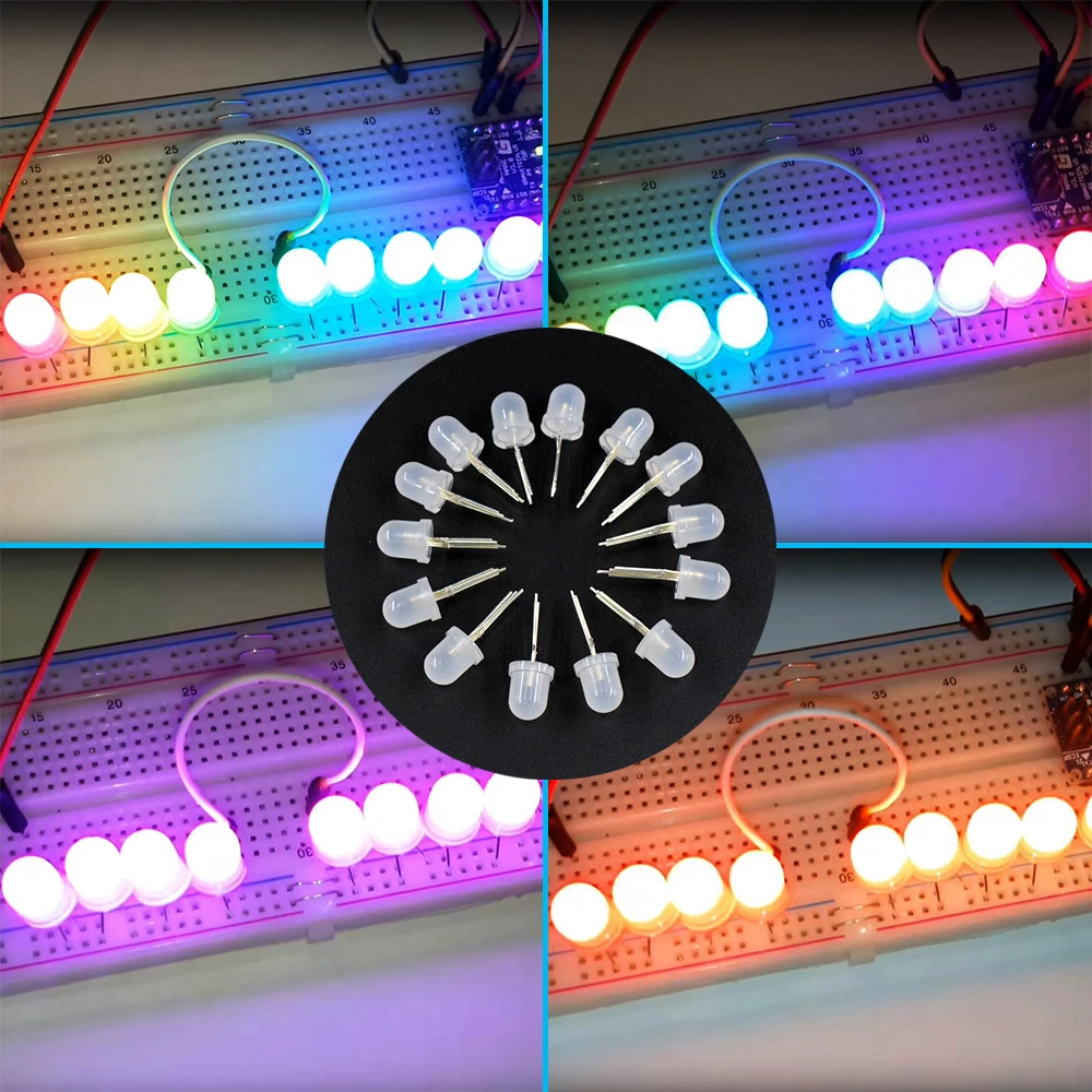 APA106 F8 8mm / F5 5mm Round RGB Full Color pixel Arduino programmable Frosted led chip ( like WS2812B) 5V 5~1000Pcs
APA106 F8 8mm / F5 5mm Round RGB Full Color pixel Arduino programmable Frosted led chip ( like WS2812B) 5V 5~1000Pcs