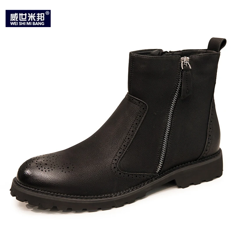 New Boots Autumn Winter Chelsea boots Men Fretwork Retro Brogue Shoes Zip Boots For Man Casual Trendy Shoes
New Boots Autumn Winter Chelsea boots Men Fretwork Retro Brogue Shoes Zip Boots For Man Casual Trendy Shoes