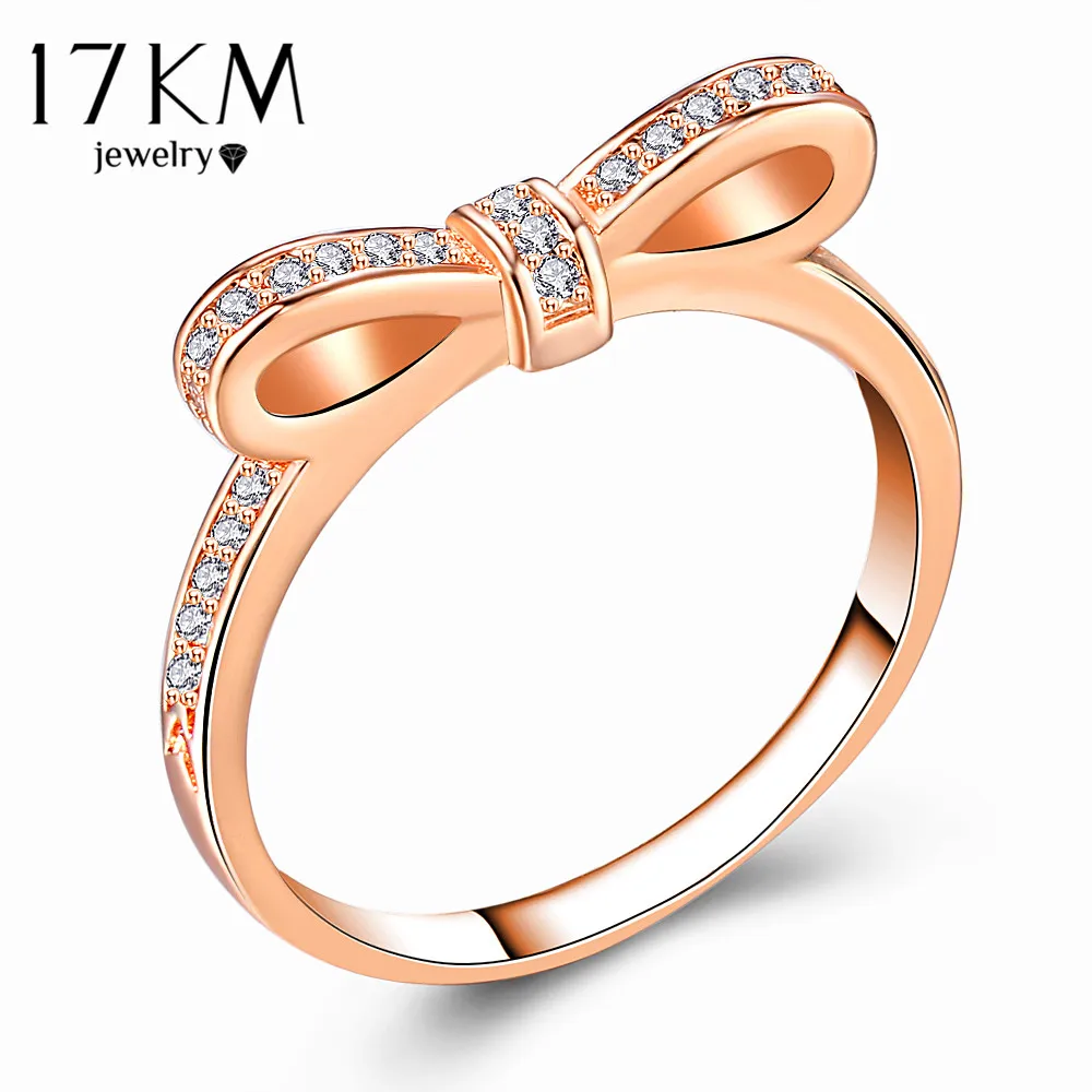 17KM Fashion Cubic Zirconia Bow Knot Rings For Women New Design Statement Ring Female Engagement Wedding Jewelry Party Gift
17KM Fashion Cubic Zirconia Bow Knot Rings For Women New Design Statement Ring Female Engagement Wedding Jewelry Party Gift