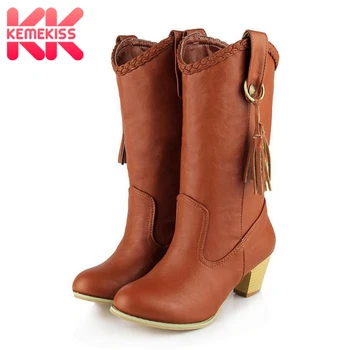KemeKiss Vintage Women High Heels Boots Fringes Winter Shoes Women Leather Mid Calf Boots Sexy Office Lady Footwear Size 34-43
KemeKiss Vintage Women High Heels Boots Fringes Winter Shoes Women Leather Mid Calf Boots Sexy Office Lady Footwear Size 34-43