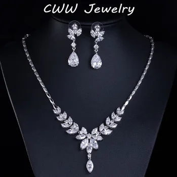 CWWZircons Gorgeous Wedding Women Accessories AAA+ Swiss Cubic Zirconia Pave Bride Jewelry Sets for Bridesmaids Gift T121
CWWZircons Gorgeous Wedding Women Accessories AAA+ Swiss Cubic Zirconia Pave Bride Jewelry Sets for Bridesmaids Gift T121