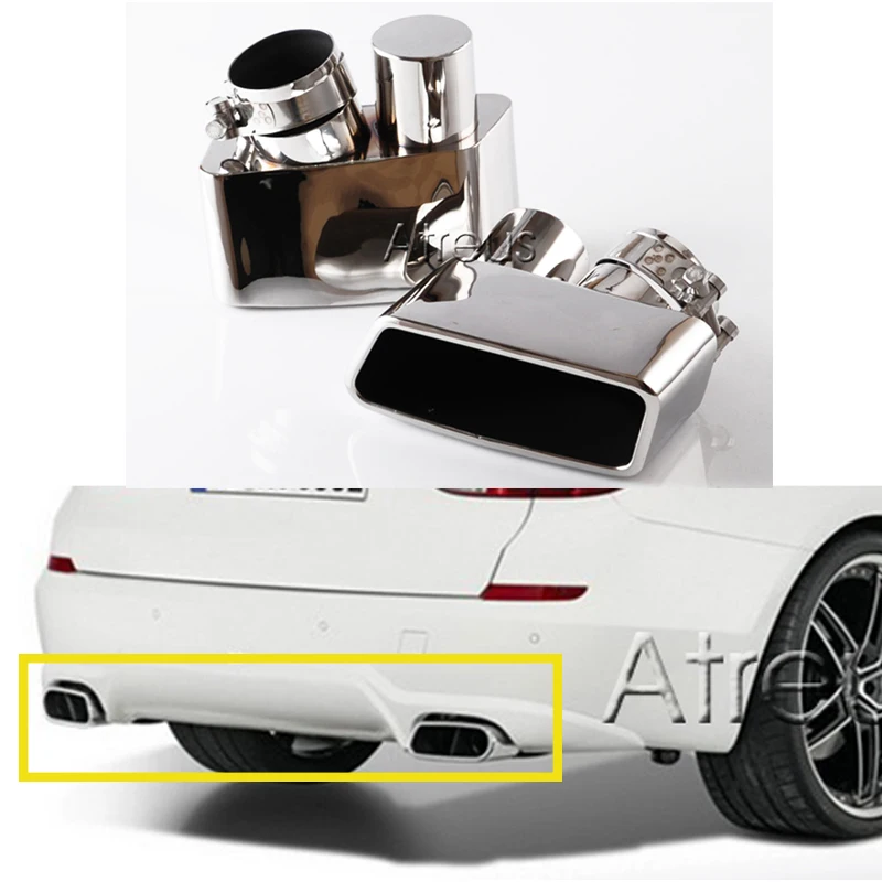 1set Chrome 304 Stainless Steel Car Exhaust Muffler Pipe Tip Tailpipe Cover For BMW F07 535 550 528 5-series GT GT5 Accessories
1set Chrome 304 Stainless Steel Car Exhaust Muffler Pipe Tip Tailpipe Cover For BMW F07 535 550 528 5-series GT GT5 Accessories