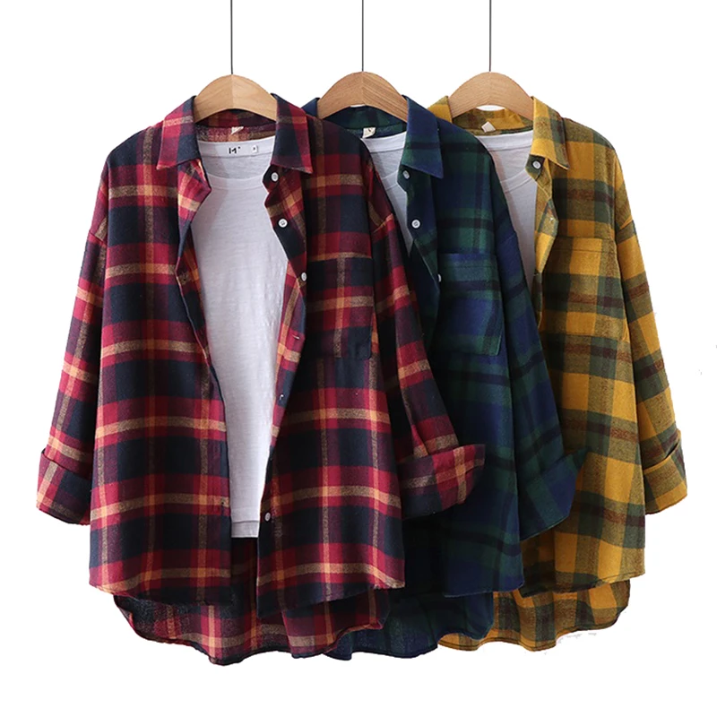 Long-sleeved plaid shirts women's 2019 new spring medium long section Hong Kong style shirt female loose wild large size shirt
Long-sleeved plaid shirts women's 2019 new spring medium long section Hong Kong style shirt female loose wild large size shirt