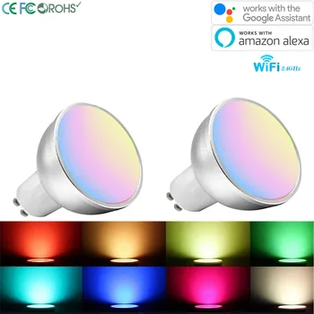 Smart Wifi Bulb GU10, RGBW Smart GU10 Lamp,Dimmable Smart LED APP Remote Control Work with Alexa/Google/IFTTT-S
Smart Wifi Bulb GU10, RGBW Smart GU10 Lamp,Dimmable Smart LED APP Remote Control Work with Alexa/Google/IFTTT-S