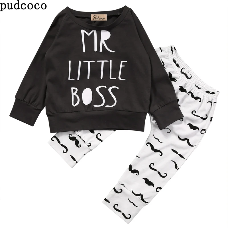 US STOCK Baby Boy Clothes Black Boss long sleeve T-shirt Hoodie Tops +long White Cute Beard Pants Outfits baby clothing set
US STOCK Baby Boy Clothes Black Boss long sleeve T-shirt Hoodie Tops +long White Cute Beard Pants Outfits baby clothing set