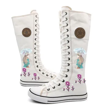 New Female Shoes Hand-Painted Canvas Student Shoes Women High Boots Fashion Zipper Boots Women Dance Shoes Boots Large Size35-43
New Female Shoes Hand-Painted Canvas Student Shoes Women High Boots Fashion Zipper Boots Women Dance Shoes Boots Large Size35-43
