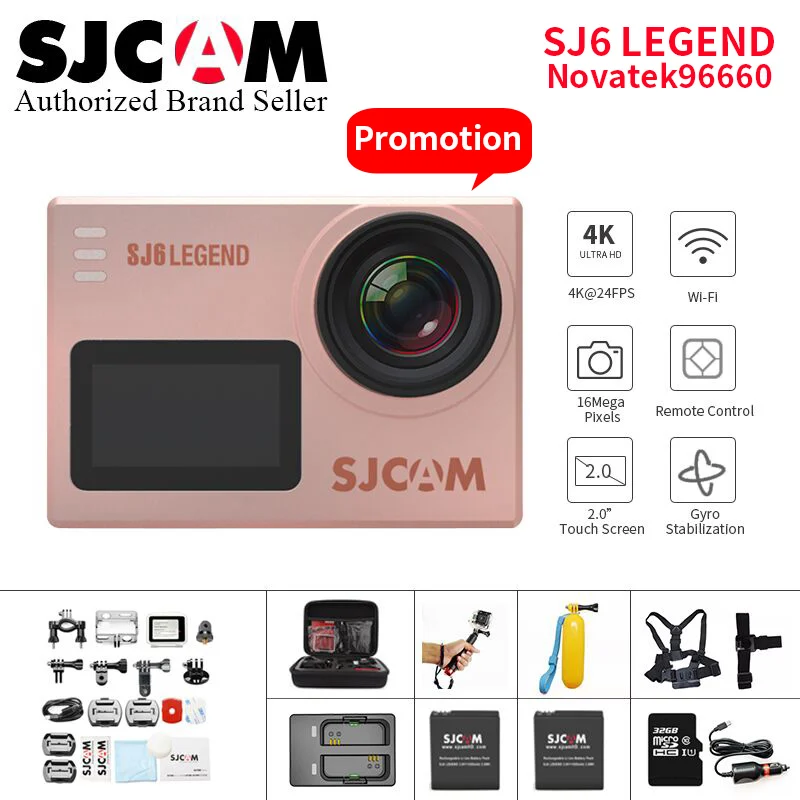 SJCAM SJ6 LEGEND 4K Ultra HD Wifi action camera 16MP Waterproof 2.0" Touch Screen Remote control Sports DV PK sj8 pro yi 4k h9r
SJCAM SJ6 LEGEND 4K Ultra HD Wifi action camera 16MP Waterproof 2.0" Touch Screen Remote control Sports DV PK sj8 pro yi 4k h9r