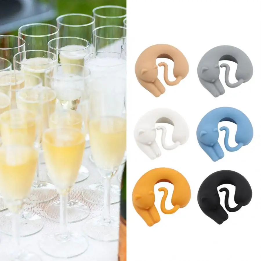 Creative Cup Label 6pcs Silicone Glass Wine Cat Label Multi Color Recognizer Tea Mug Cup Marker Bottle For Bar Wedding Party
Creative Cup Label 6pcs Silicone Glass Wine Cat Label Multi Color Recognizer Tea Mug Cup Marker Bottle For Bar Wedding Party