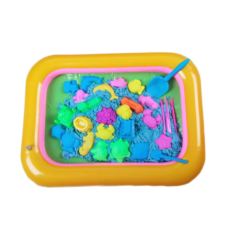 Multi-function Inflatable Sand Tray Inflatable Sandbox For Children Kids Indoor Playing Sand Clay Color Mud Toys Accessories 9