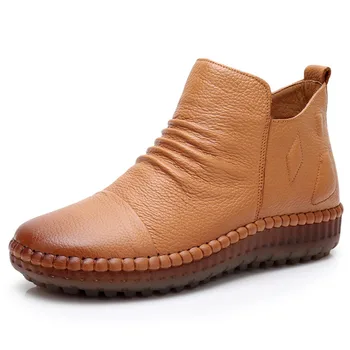 Women Boots Vintage Style Genuine Leather Flat Shoes Women Ankle Boots Design Fashion Ladies Casual Shoes 2019 Big Size 42
Women Boots Vintage Style Genuine Leather Flat Shoes Women Ankle Boots Design Fashion Ladies Casual Shoes 2019 Big Size 42