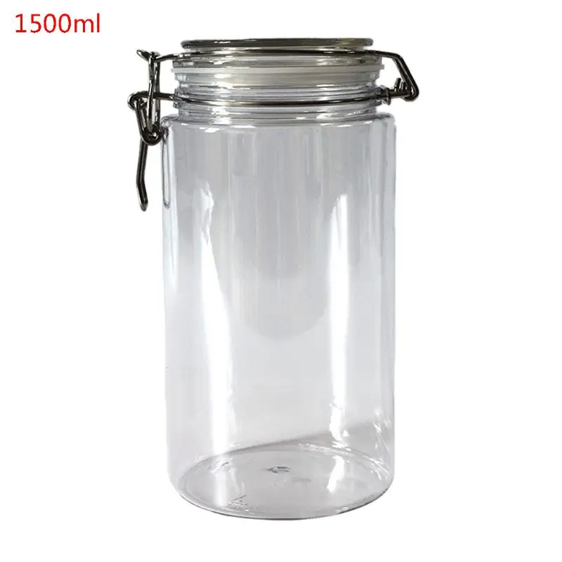 1500ML Plastic Clip Storage Jar With Airtight Seal Lid Food Container Tableware Preserving Kitchen Flour Pasta Spice Organizer
1500ML Plastic Clip Storage Jar With Airtight Seal Lid Food Container Tableware Preserving Kitchen Flour Pasta Spice Organizer