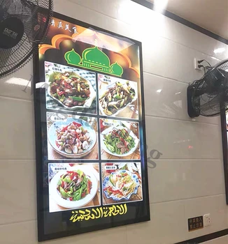 Black Aluminum Frame Magentic Open LED Illuminated Menu Light Box 60x90CM Restaurant Indoor Wall Mounted LED Board
Black Aluminum Frame Magentic Open LED Illuminated Menu Light Box 60x90CM Restaurant Indoor Wall Mounted LED Board