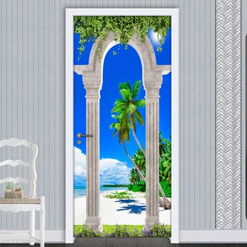 PVC Self-adhesive Door Sticker Wall Mural Roman Column Arches Beach Seascape 3D Photo Wallpaper For Living Room Bedroom Decor 3D
PVC Self-adhesive Door Sticker Wall Mural Roman Column Arches Beach Seascape 3D Photo Wallpaper For Living Room Bedroom Decor 3D