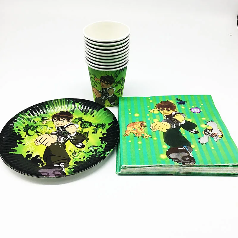 60pcs/pack Ben 10 theme disposable plates cups napkins Ben 10 theme plates cups napkins Ben 10 party set
60pcs/pack Ben 10 theme disposable plates cups napkins Ben 10 theme plates cups napkins Ben 10 party set