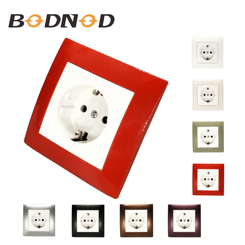 Wall socket singel Socket withearth with Red color frame European standard DIY Socket 16A 250V Decorative
Wall socket singel Socket withearth with Red color frame European standard DIY Socket 16A 250V Decorative