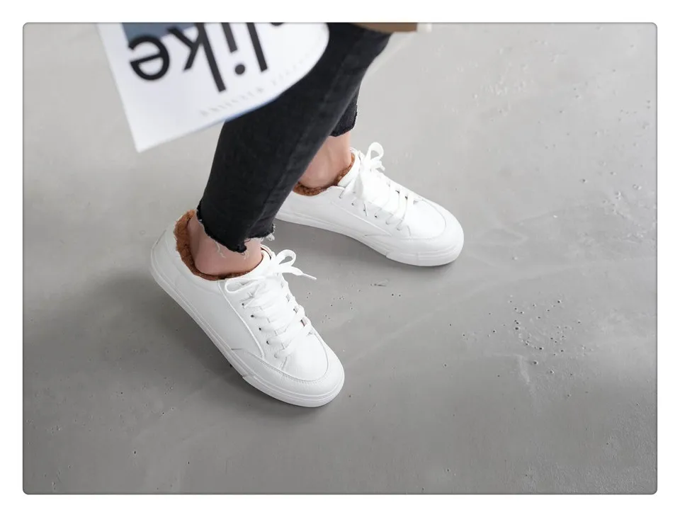 2017 Spring Autumn Shoes For Women Comfortably Lace-up Flats Shoes Women's Fashion Casual Shoes Girls Student Winter shoes 36