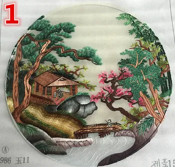 Chinese Hand Silk Embroidery Works Double-side Scenic Patterns Finished Round 20cm for Bag Clothing Fan Decoration Ornaments
Chinese Hand Silk Embroidery Works Double-side Scenic Patterns Finished Round 20cm for Bag Clothing Fan Decoration Ornaments