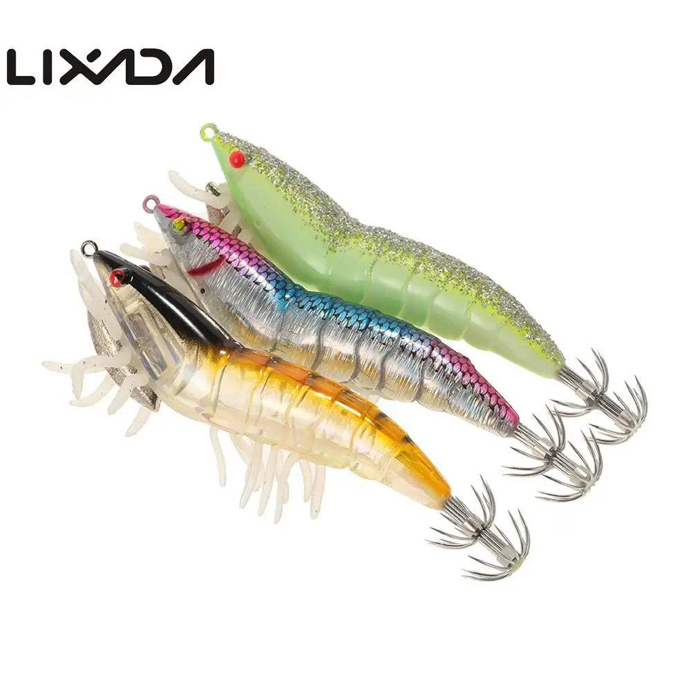 Lixada Luminous Shrimp Fishing Lure With Hook 12CM Night Fishing Lure Wood Prawn Lure Hook Crankbait Fishing Gear Pesca 3/5Pcs
Lixada Luminous Shrimp Fishing Lure With Hook 12CM Night Fishing Lure Wood Prawn Lure Hook Crankbait Fishing Gear Pesca 3/5Pcs