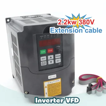 UK/EU Stock!! 2.2KW 380V 10A Spindle VFD inverter Vector Control Frequency Converter 2HP for Spindle motor+2M Extension Cable
UK/EU Stock!! 2.2KW 380V 10A Spindle VFD inverter Vector Control Frequency Converter 2HP for Spindle motor+2M Extension Cable