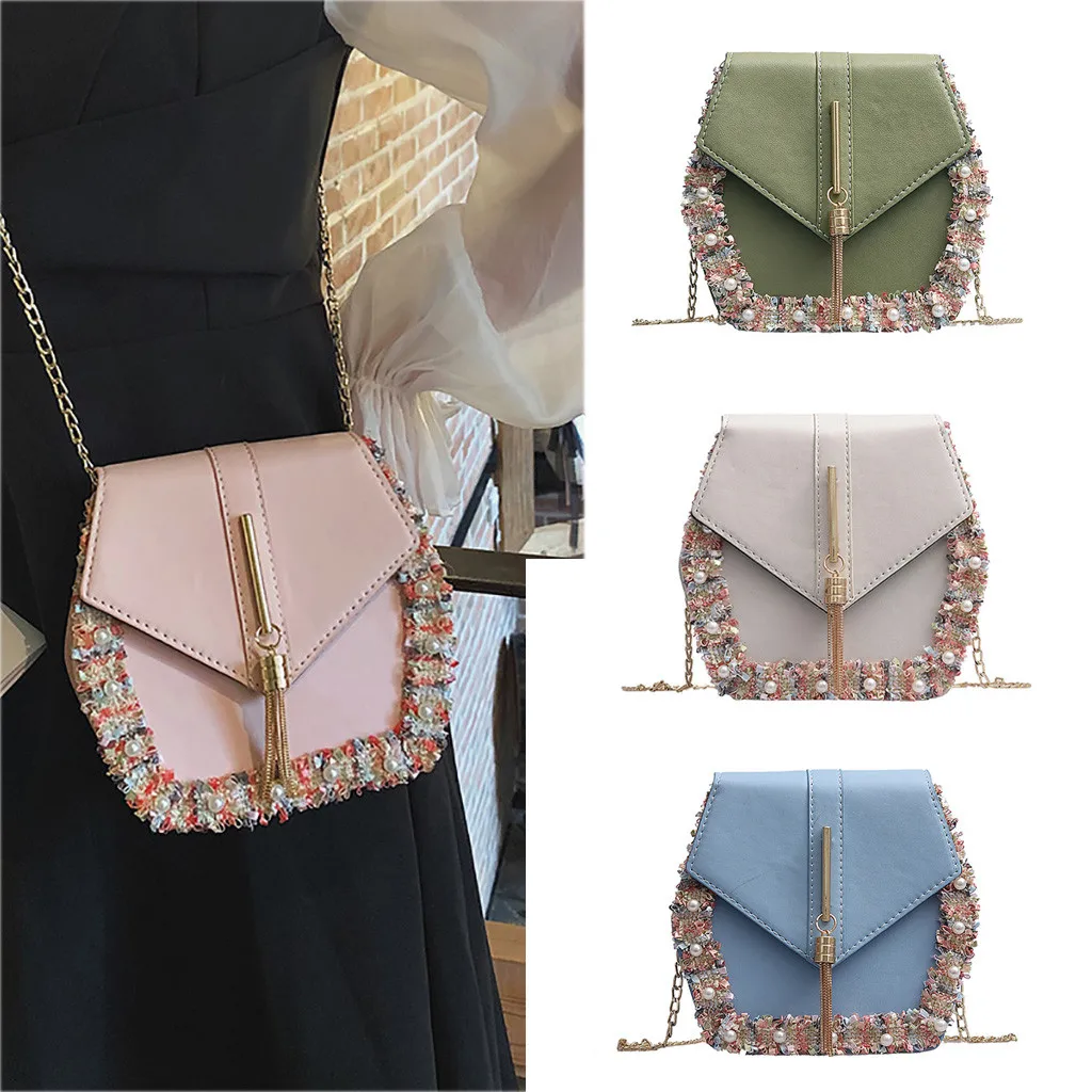 Coneed Summer Women Tassel Pearl Embellishment Messenger Bag Fashion Single Shoulder Bag 2019 May3 P40
Coneed Summer Women Tassel Pearl Embellishment Messenger Bag Fashion Single Shoulder Bag 2019 May3 P40