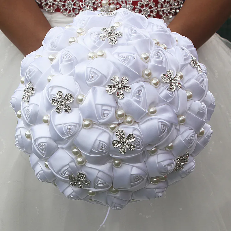 21CM White Silk Rose Wedding Bouquet Pearl Diamond Bride Bouquet Artificial Flower Bridesmaid Bouquet Customized Holding Flower
21CM White Silk Rose Wedding Bouquet Pearl Diamond Bride Bouquet Artificial Flower Bridesmaid Bouquet Customized Holding Flower