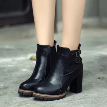 Women boots high hell fashion shoes Chunky-Heel Buckle Ankle fashionBoots Ankle Boots Korean Version of the High Heel Elas shoes
Women boots high hell fashion shoes Chunky-Heel Buckle Ankle fashionBoots Ankle Boots Korean Version of the High Heel Elas shoes