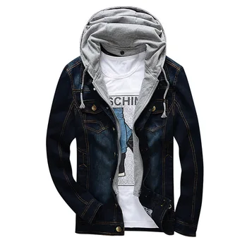 Autumn Spring 2019 Fashion Coat Men's Leisure Cowboy Coat Hooded Detachable Denim Jacket Jeans Vintage Style Jackets Men
Autumn Spring 2019 Fashion Coat Men's Leisure Cowboy Coat Hooded Detachable Denim Jacket Jeans Vintage Style Jackets Men