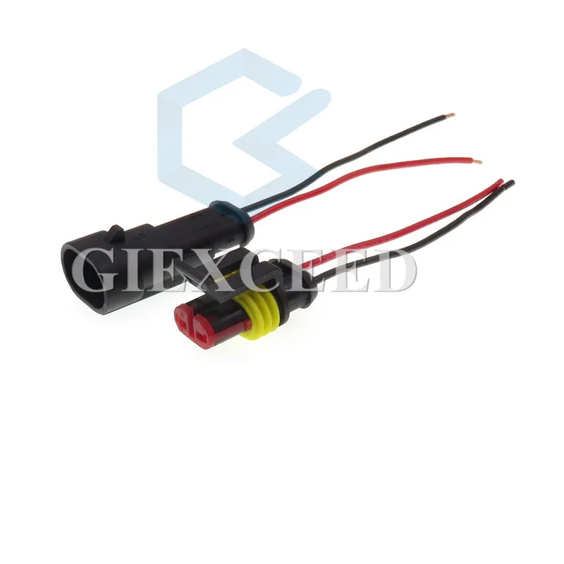 

2 Sets Tyco/Amp 2 Pin 15326801/13510085 282104-1 Female Male Auto Connector Sealed Waterproof Plug With Wire Harness