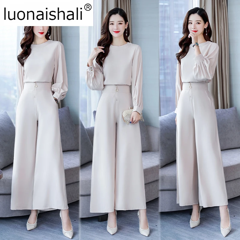 2019 Fashion Casual Two Piece Sets Female O Neck Puff long Sleeve Crop Top High Waist Wide Leg Pants Womens Suits H291
2019 Fashion Casual Two Piece Sets Female O Neck Puff long Sleeve Crop Top High Waist Wide Leg Pants Womens Suits H291