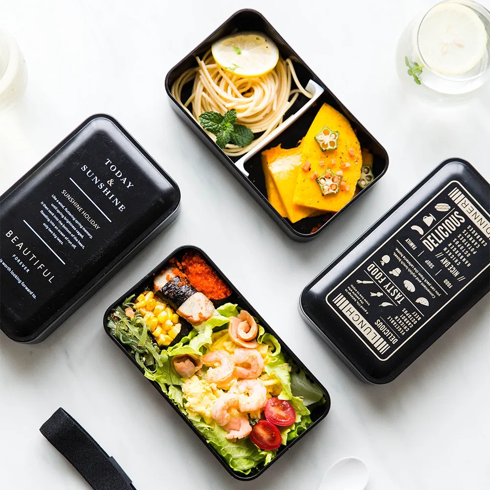 Creative Plastic Lunch Box Black Double Layer Food Container Multifunction Portable Adults Kid Lunchbox Microwaveable 2000ml
Creative Plastic Lunch Box Black Double Layer Food Container Multifunction Portable Adults Kid Lunchbox Microwaveable 2000ml