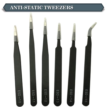 Anti-static ESD Stainless Steel Tweezers Maintenance Tools 6Pcs Industrial Precision Straight Tweezers Repair Tools
Anti-static ESD Stainless Steel Tweezers Maintenance Tools 6Pcs Industrial Precision Straight Tweezers Repair Tools