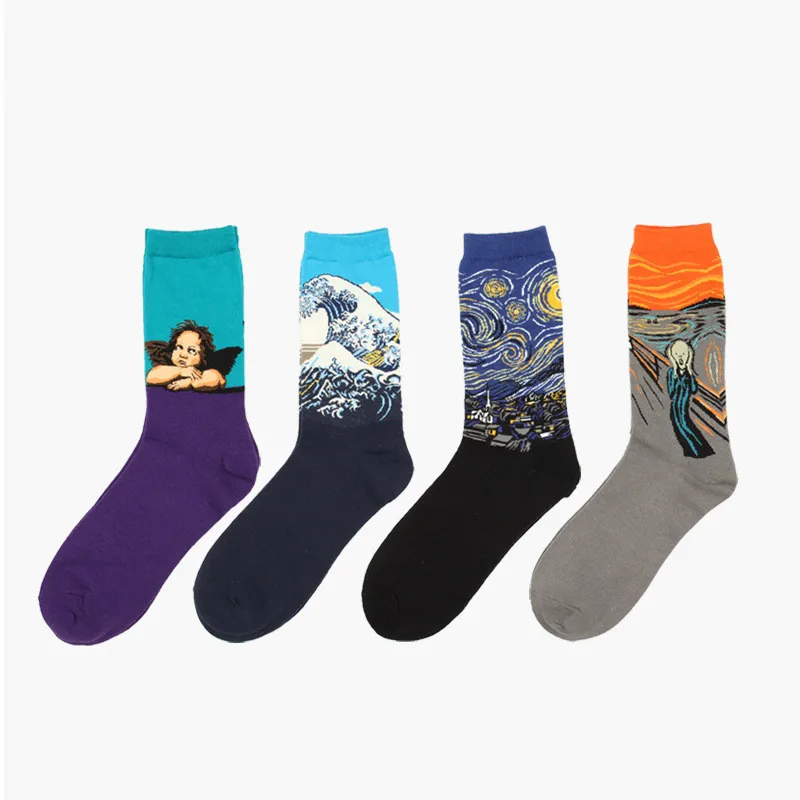 Mens's Socks The Abstract Painting Series of Autumn and Winter Retro Notre Dame Cupid Men's Cotton Socks In Tube Socks
Mens's Socks The Abstract Painting Series of Autumn and Winter Retro Notre Dame Cupid Men's Cotton Socks In Tube Socks