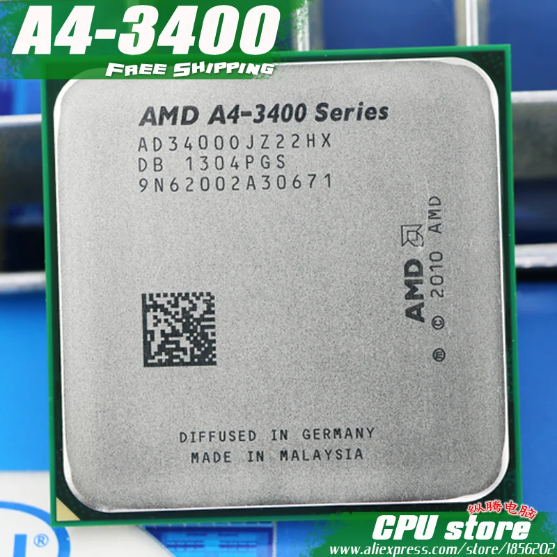 Free shipping AMD A4 3400 Dual-core FM1 2.7GHz 1MB 65W CPU processor pieces A4-3400 APU Integrated graphics,there are, sell 3300
Free shipping AMD A4 3400 Dual-core FM1 2.7GHz 1MB 65W CPU processor pieces A4-3400 APU Integrated graphics,there are, sell 3300