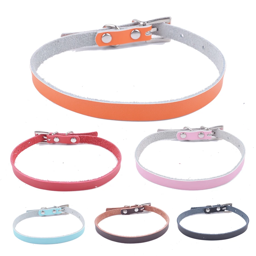 Genuine Leather Dog Collar Simple Design Durable Chihuahua Small Pet Collars Adjustable Cat Collar Orange Brown Pink Color
Genuine Leather Dog Collar Simple Design Durable Chihuahua Small Pet Collars Adjustable Cat Collar Orange Brown Pink Color